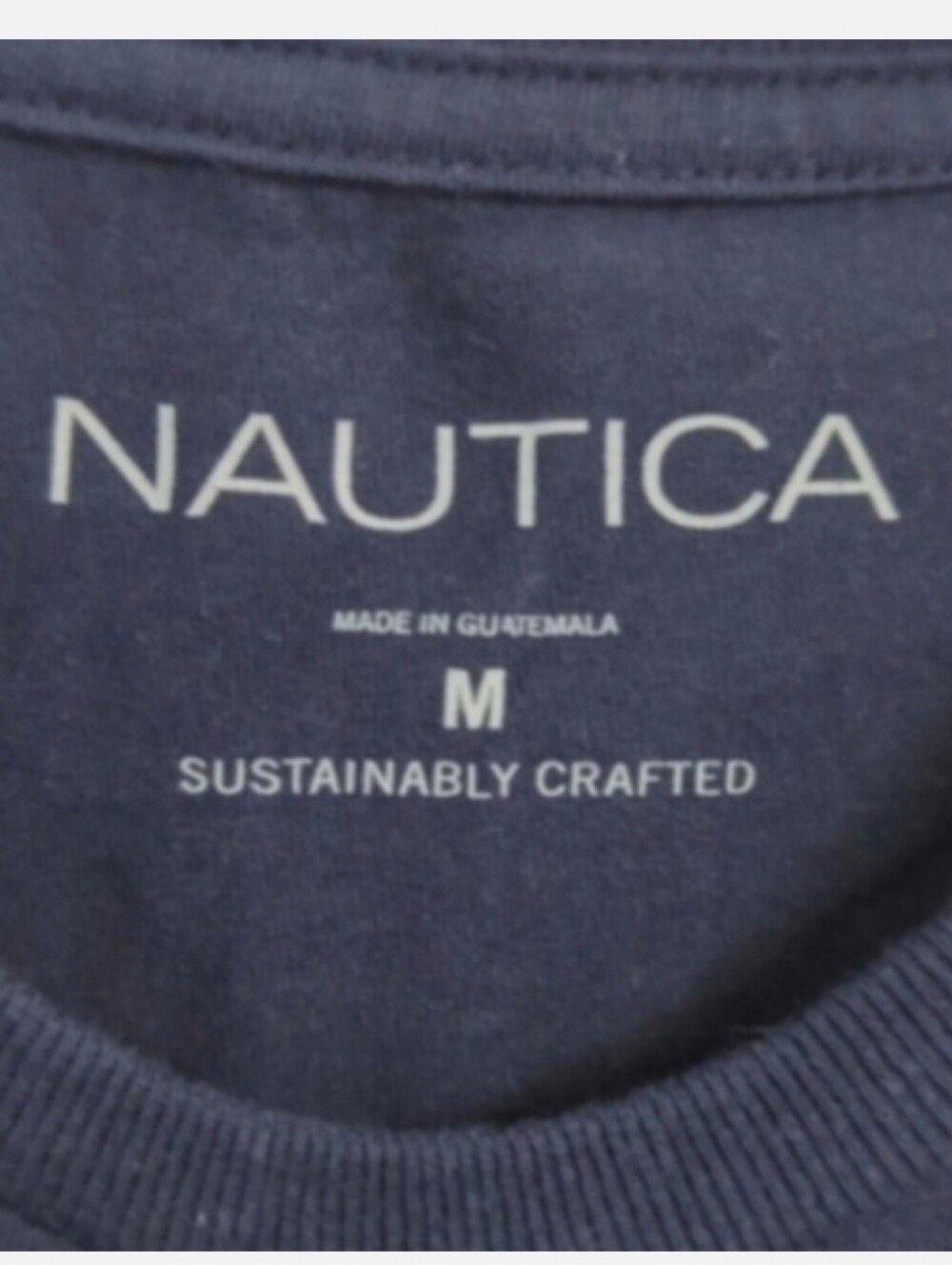 Nautica short sleeve Navy Blue tee with sailboat graphic bold logo Medium - Picture 3 of 7